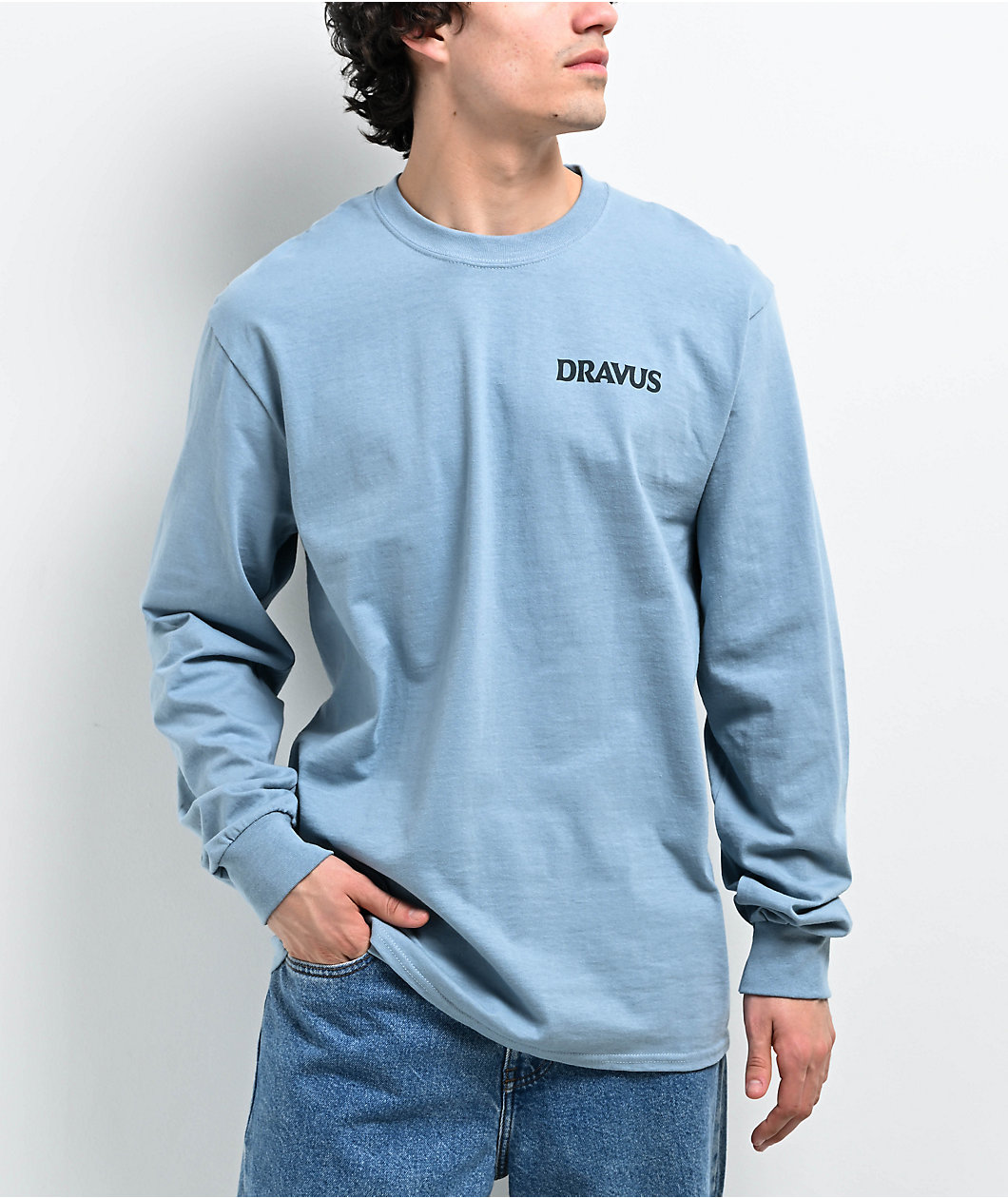 Dravus Bull Light Blue Long Sleeve T-Shirt