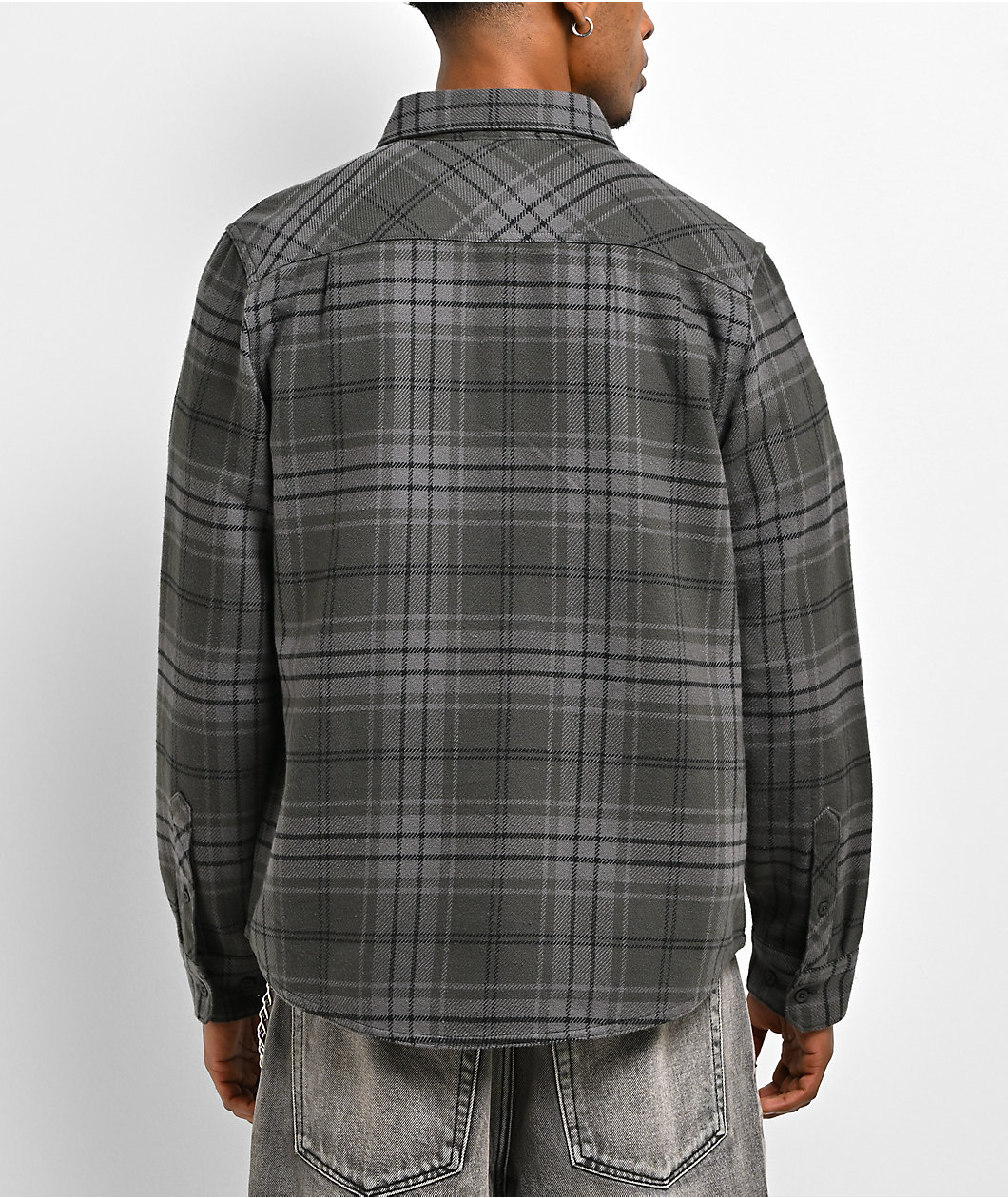 Dravus Essential Black & Grey Flannel Shirt