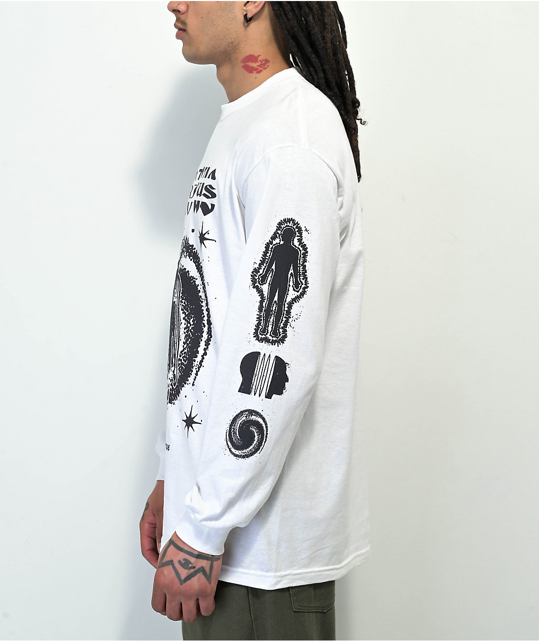 Dravus Feel Free Be Free White Long Sleeve T-Shirt