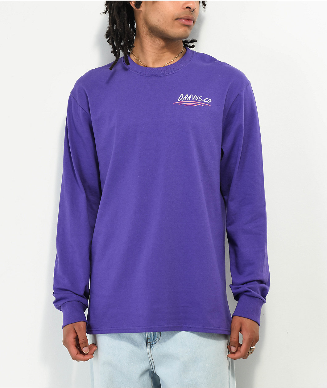 Dravus Hold On Purple Long Sleeve T-Shirt