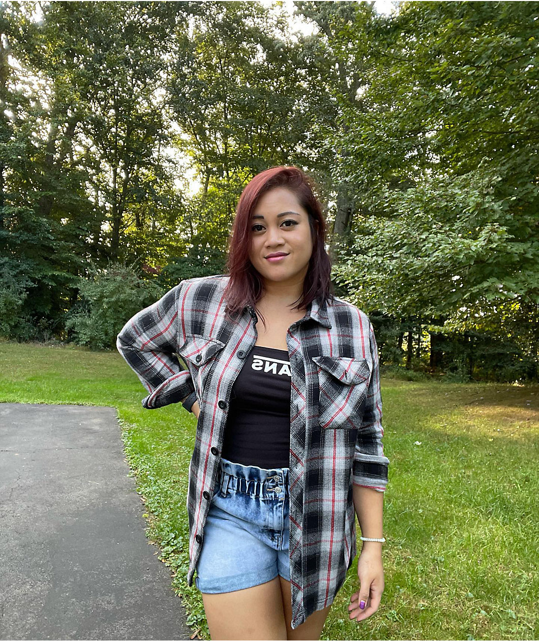 Dravus Jairn Grey & Red Flannel Shirt