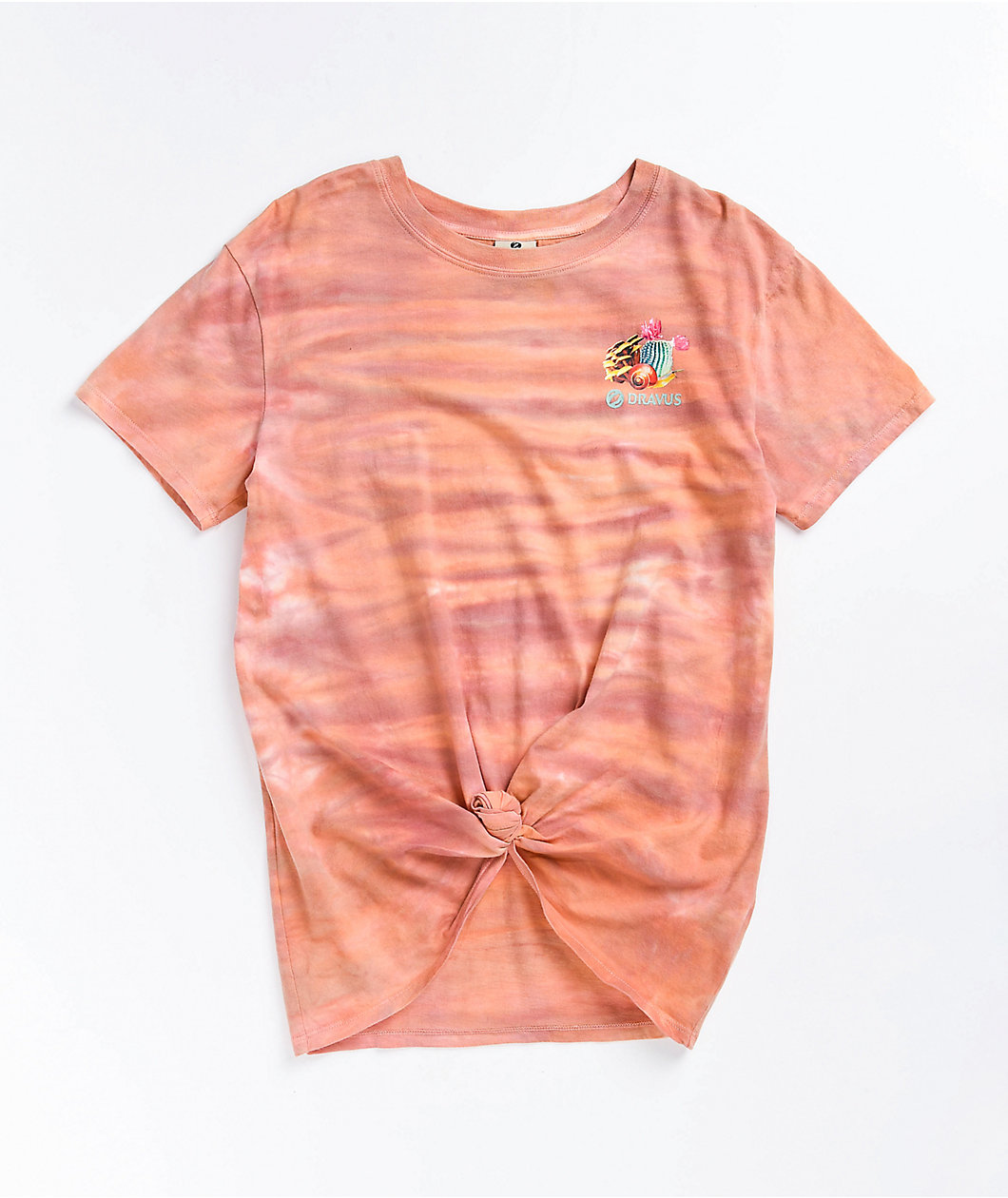 Dravus Joane Road To Nowhere Coral Tie Dye T-Shirt