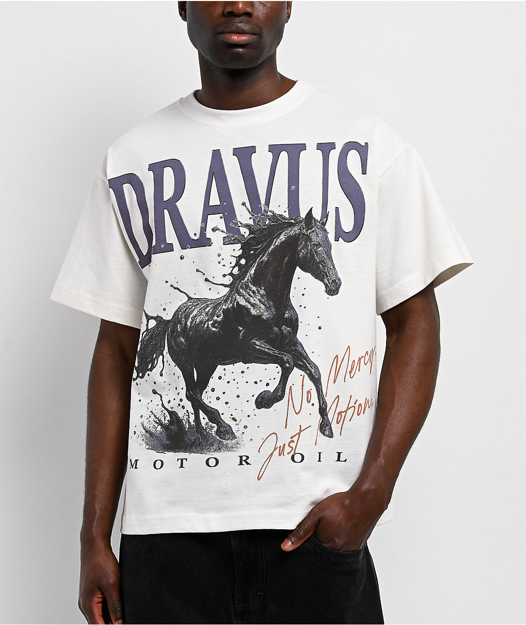 Dravus Mercy Off White Boxy T-Shirt