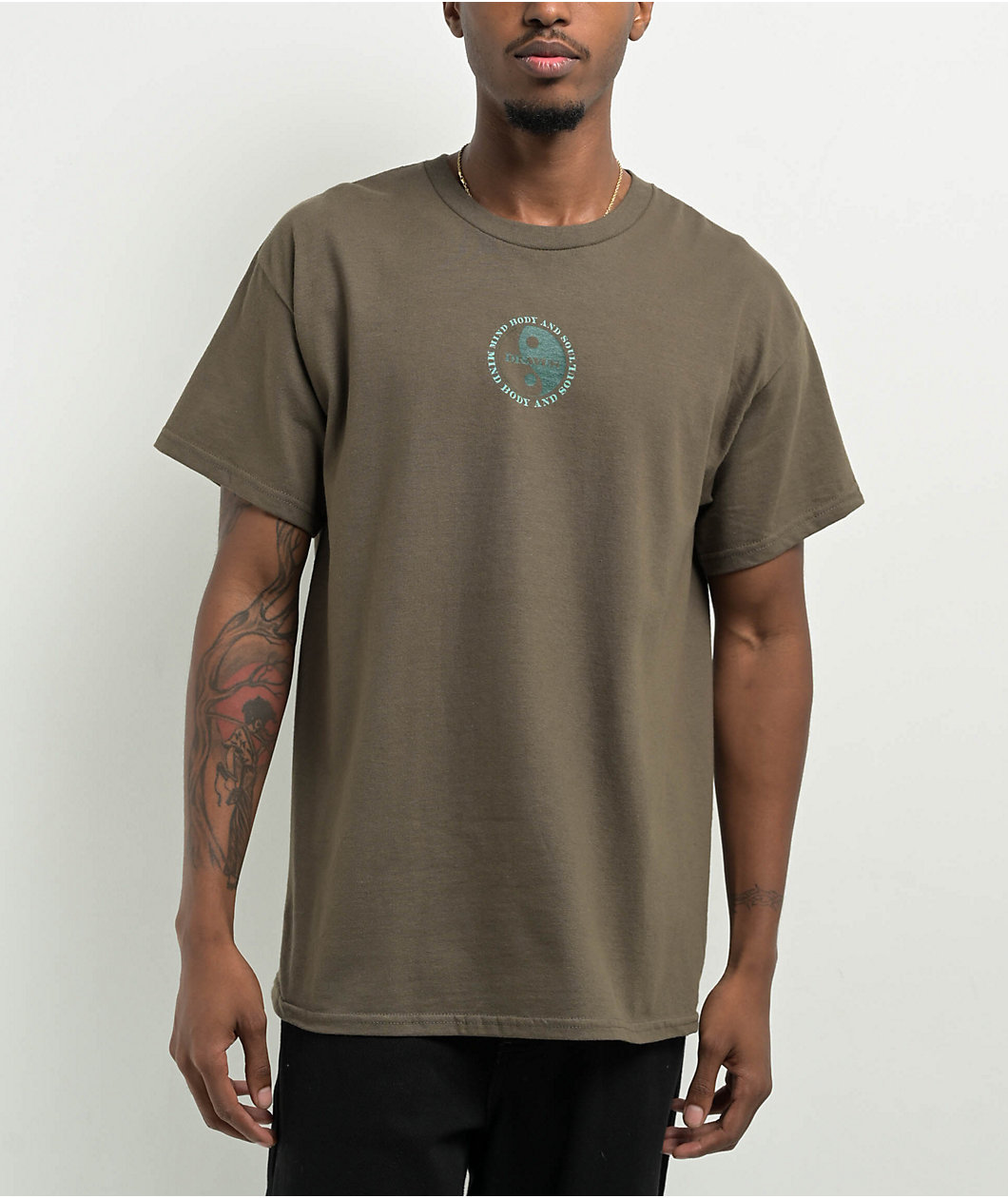 Dravus Mind Body And Soul Olive T-Shirt