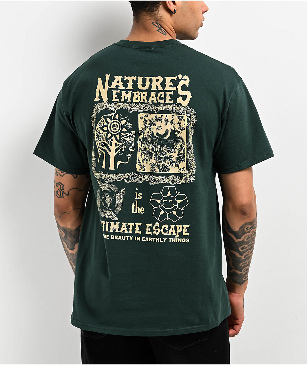 Dravus Natures Embrace Dark Green T-Shirt