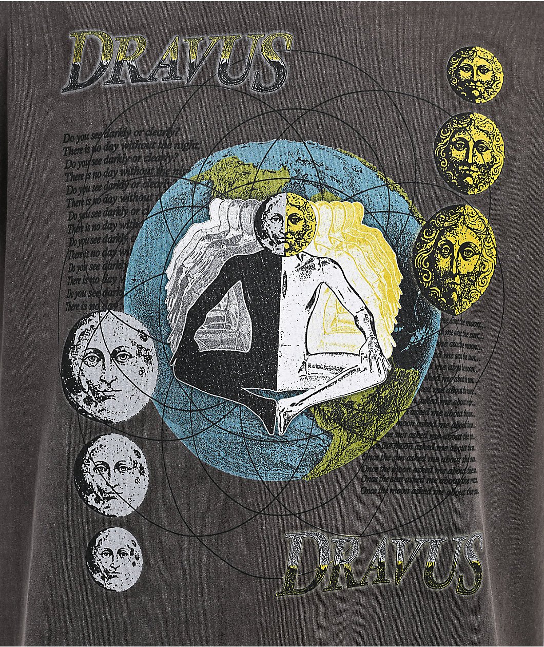 Dravus Neerie Grey Wash Boxy T-Shirt