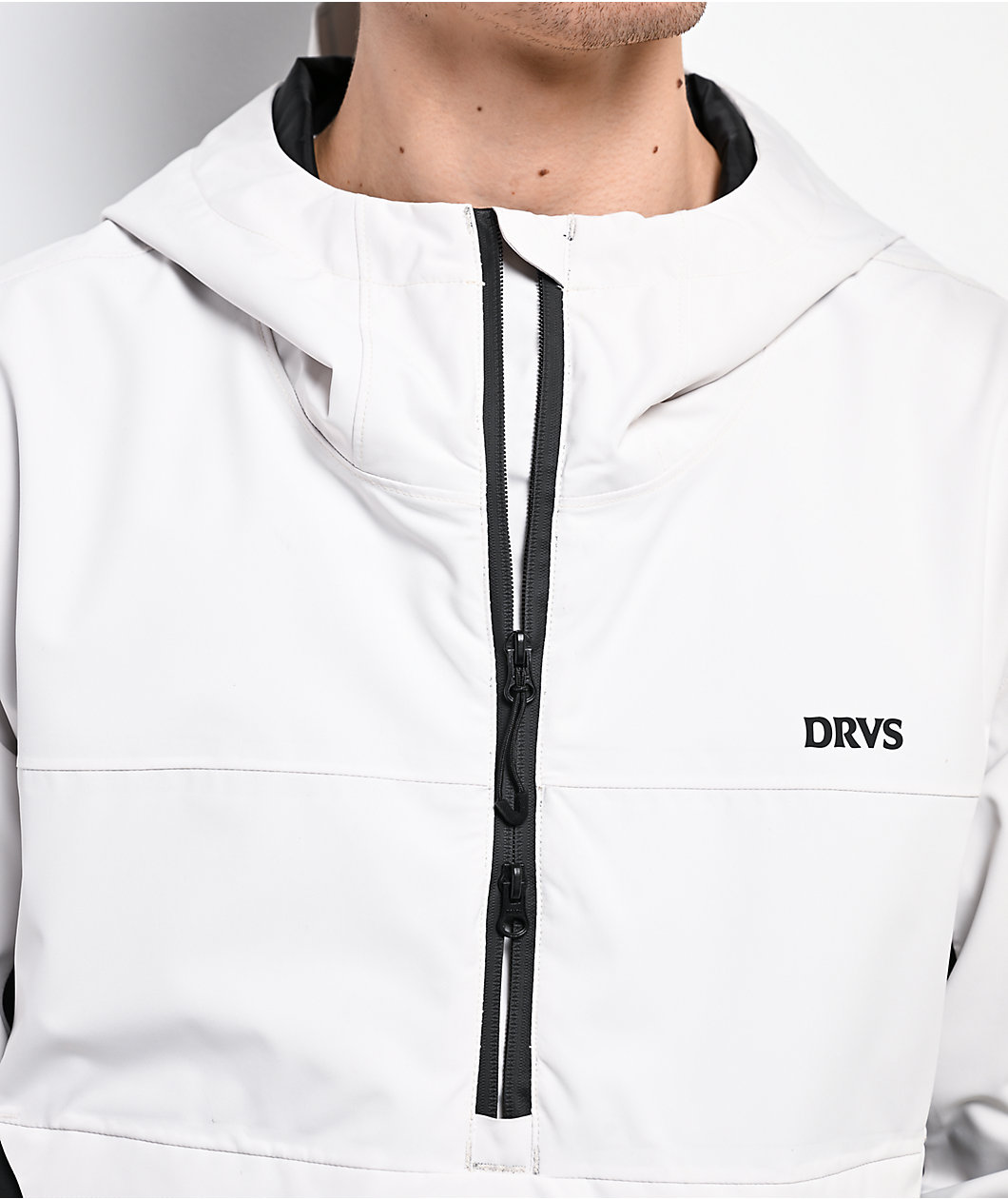 Dravus Pine Ridge White & Black 15K Anorak Snowboard Jacket