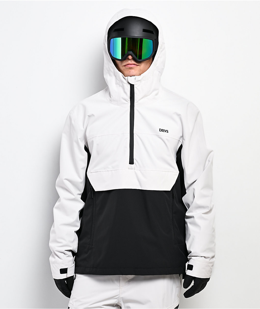 Dravus Pine Ridge White & Black 15K Anorak Snowboard Jacket