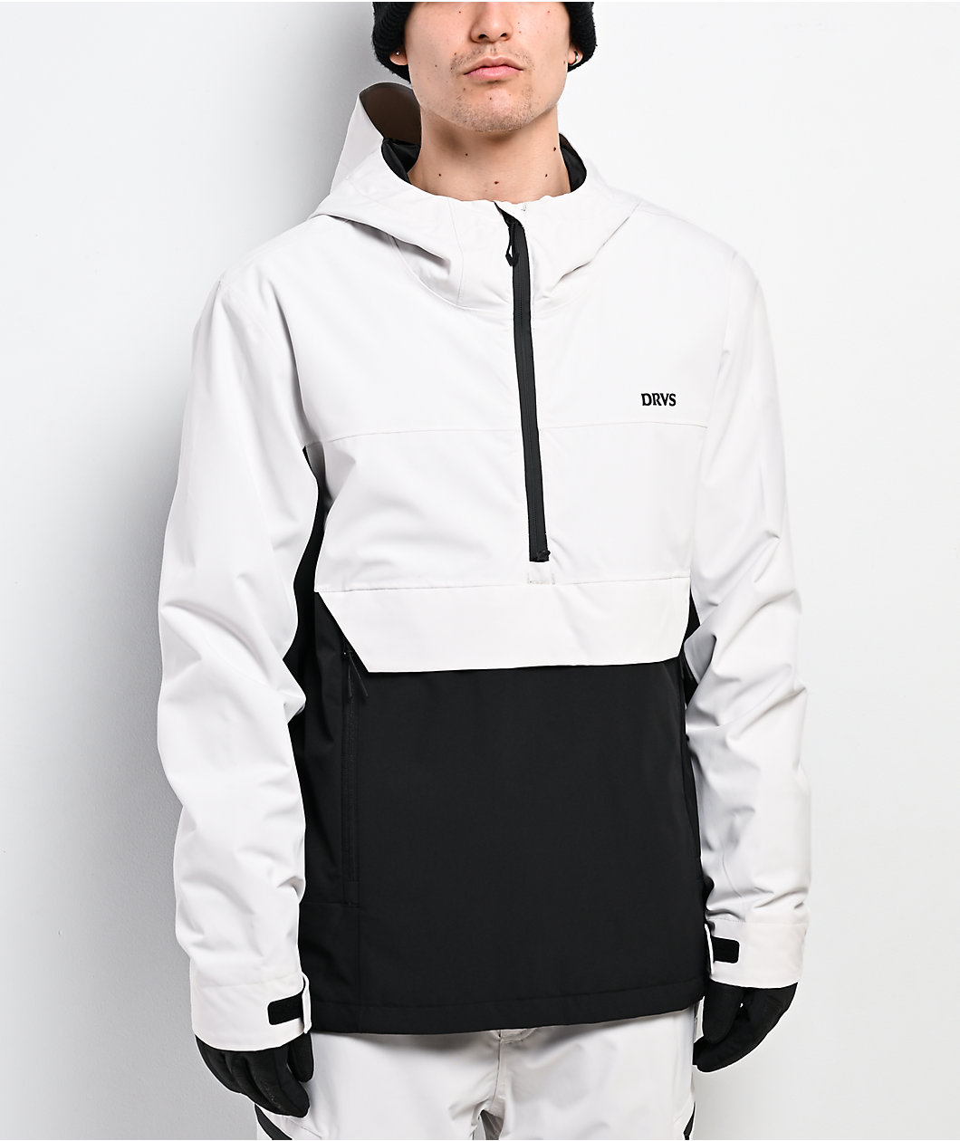 Dravus Pine Ridge White & Black 15K Anorak Snowboard Jacket