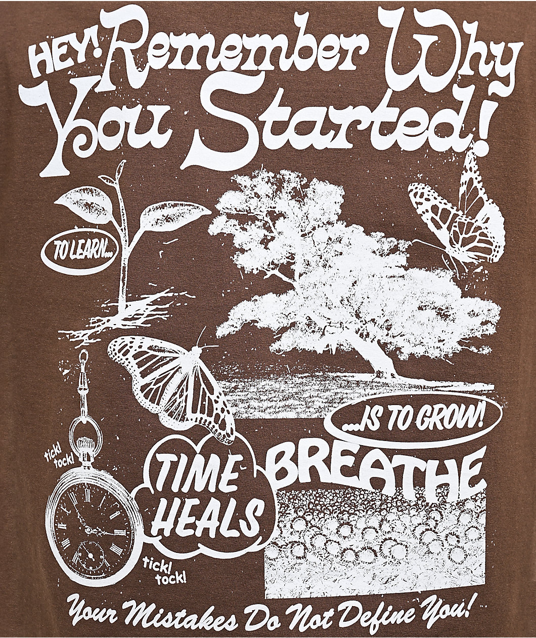 Dravus Positive Message Brown T-Shirt
