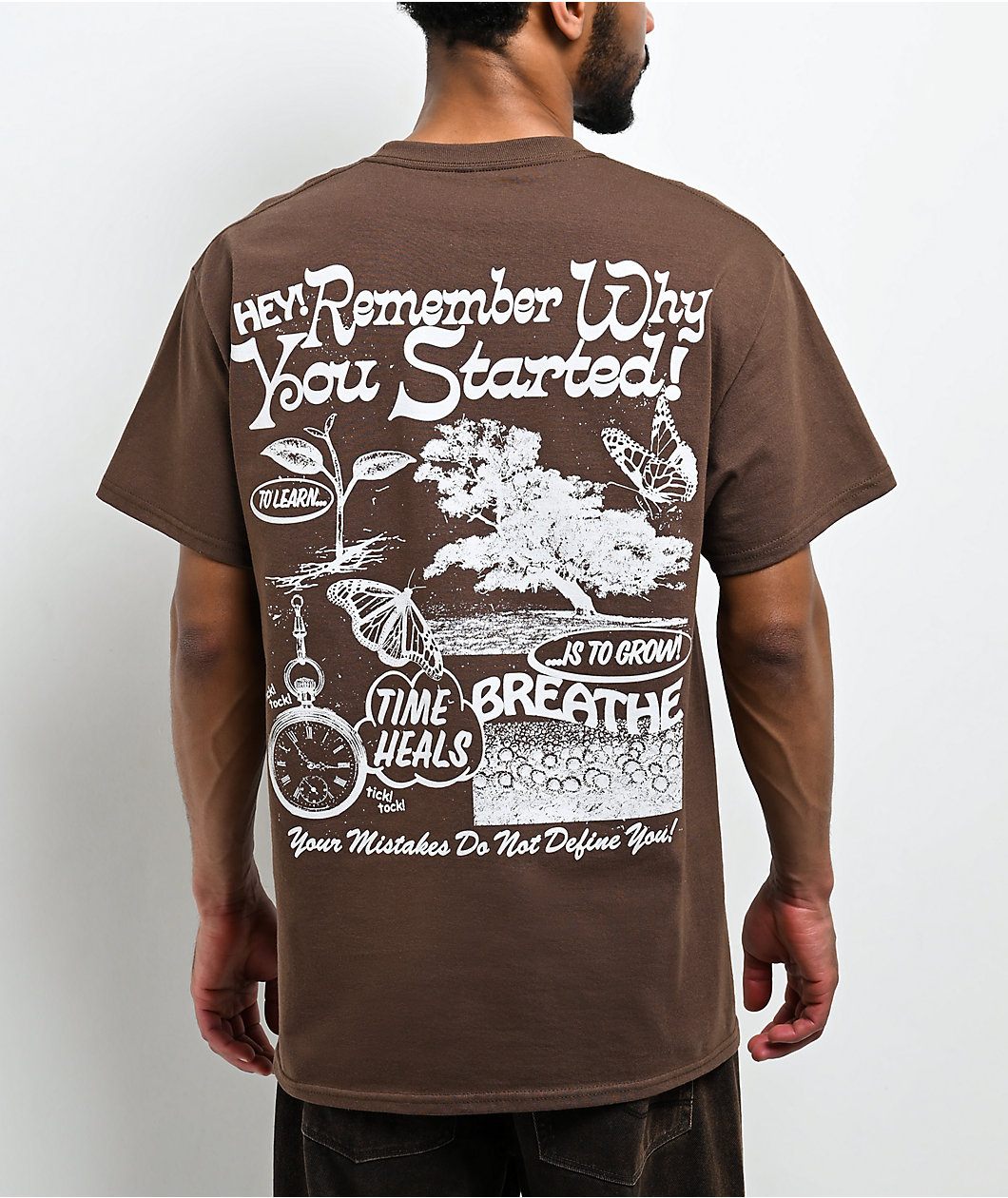 Dravus Positive Message Brown T-Shirt