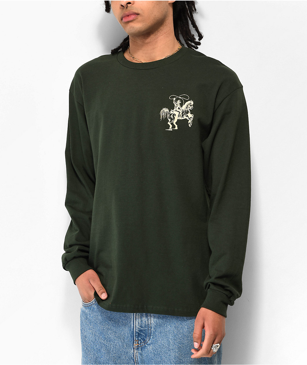 Dravus Supply Co. Dark Green Long Sleeve T-Shirt