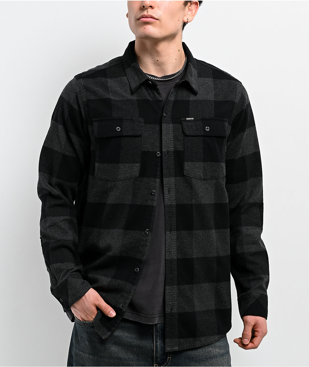 Dravus Travis Black Flannel Shirt