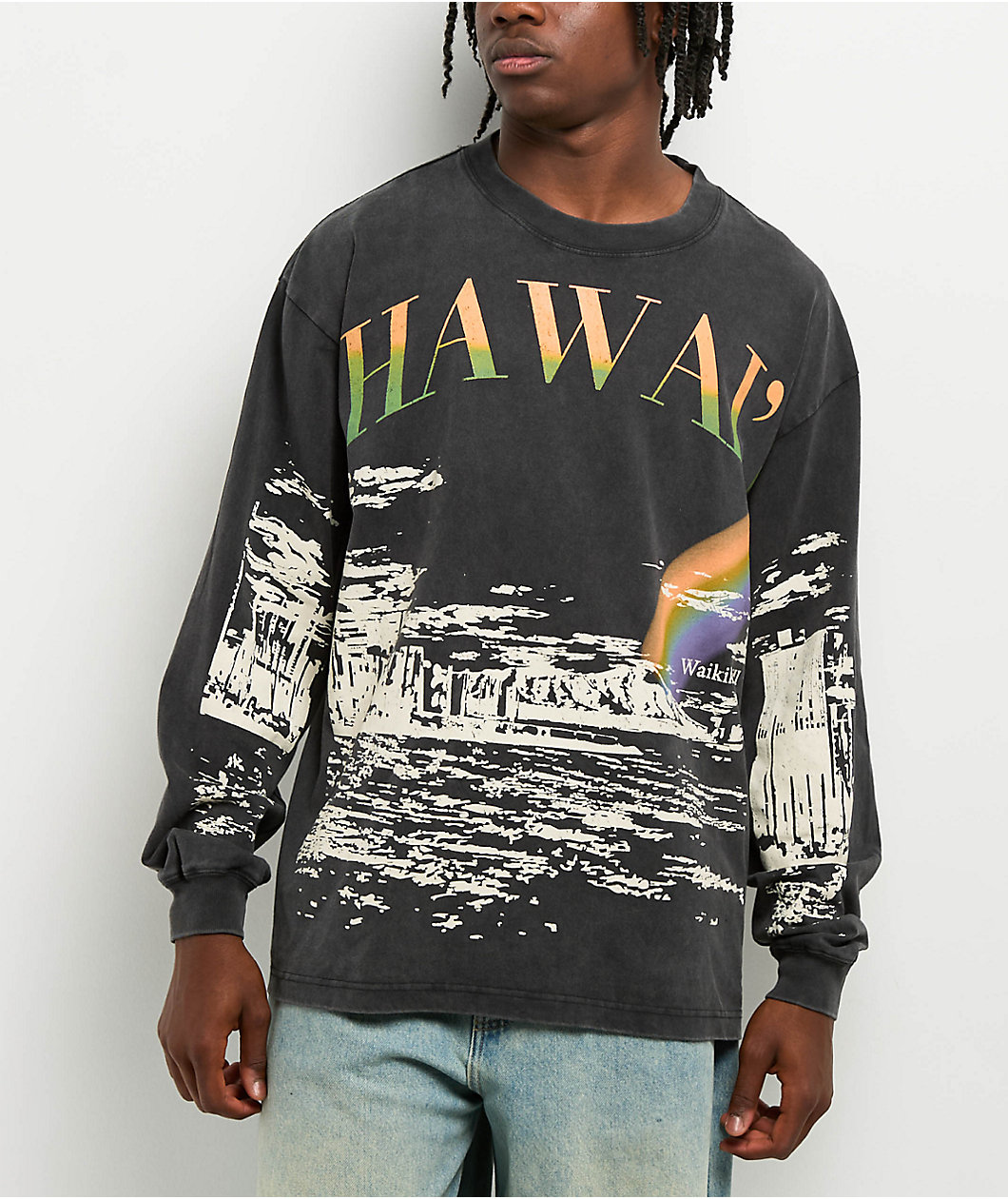 Dravus Waikiki Vintage Black Long Sleeve T-Shirt