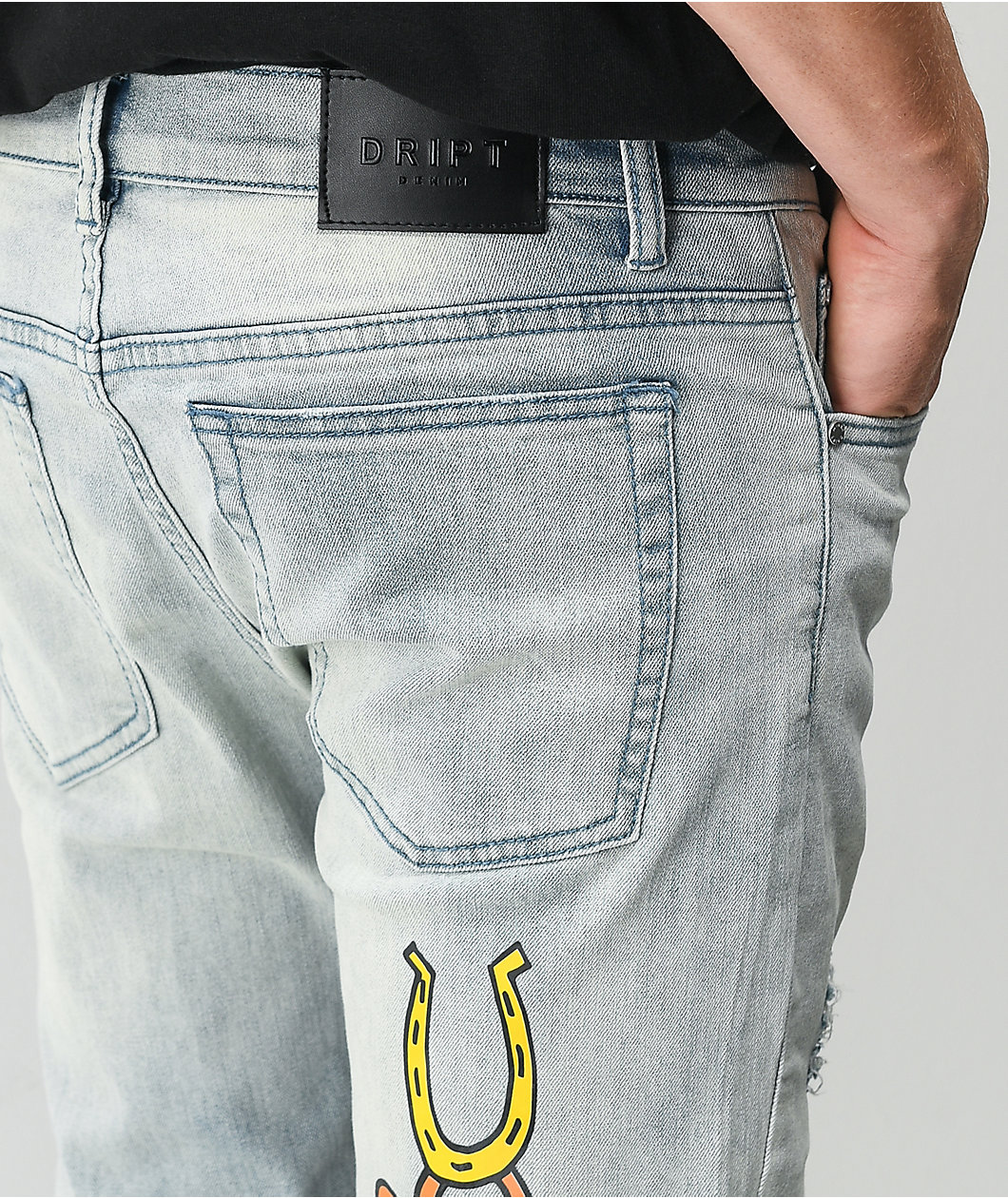 Dript Denim D.1003 Doodle Casino Blue Skinny Jeans