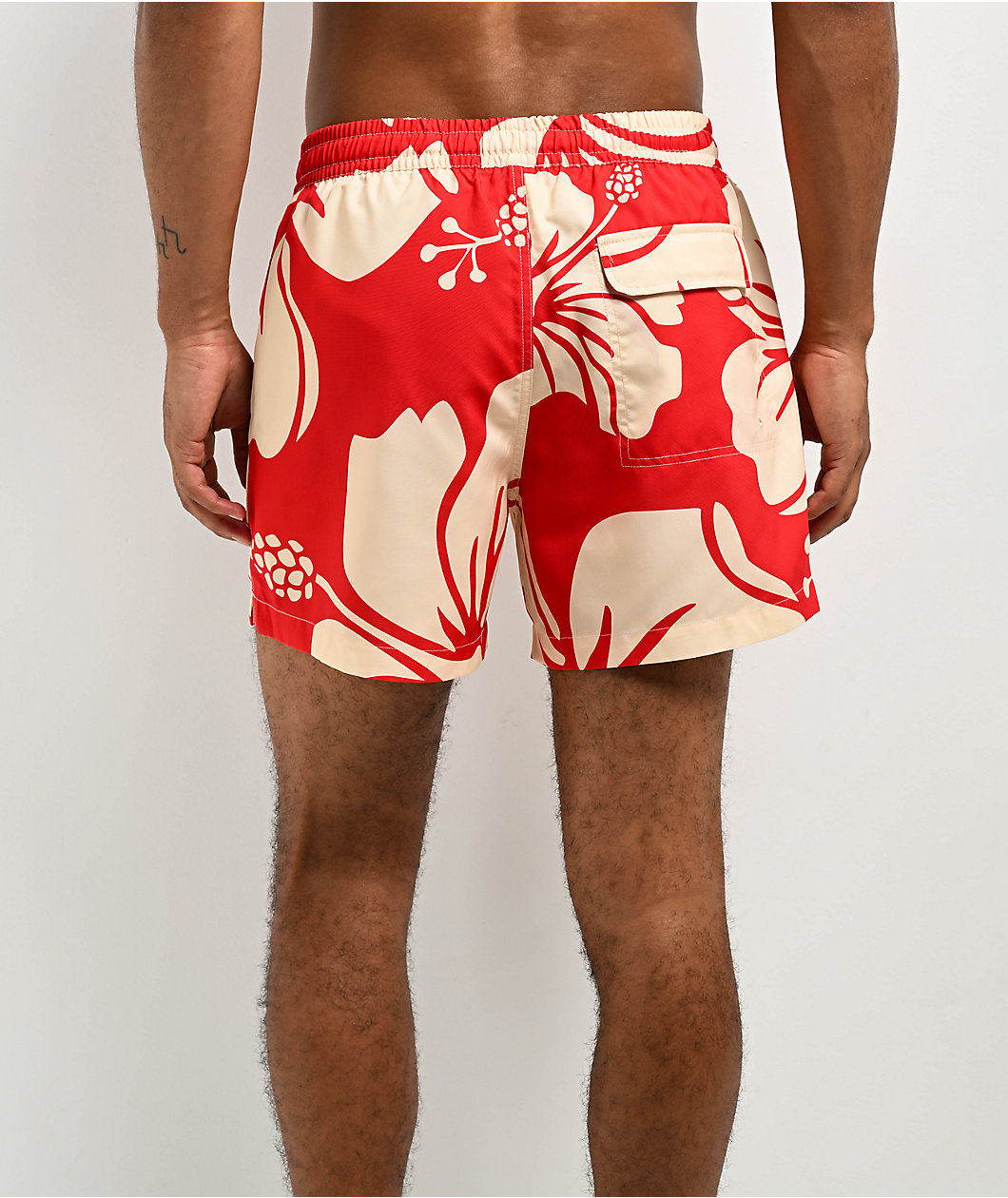 Duvin Paradise Red & White Board Shorts