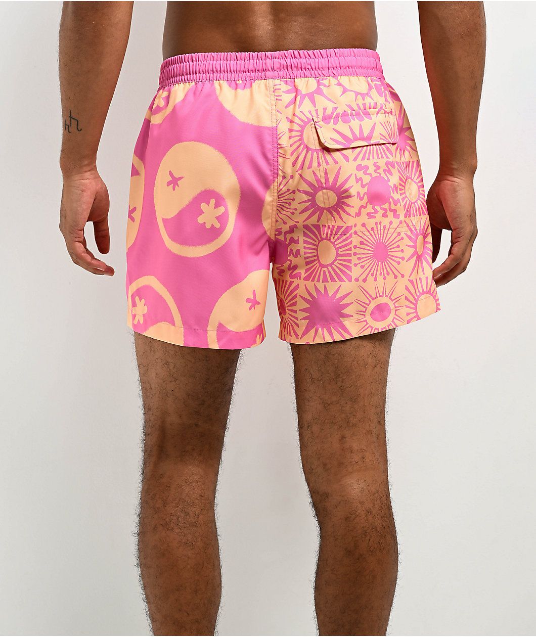 Duvin Sunburst Pink & Orange Board Shorts