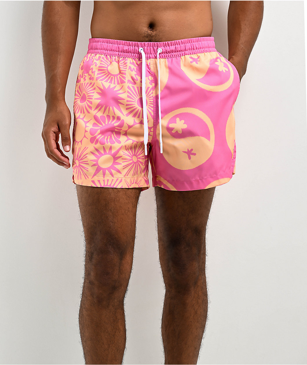 Duvin Sunburst Pink & Orange Board Shorts