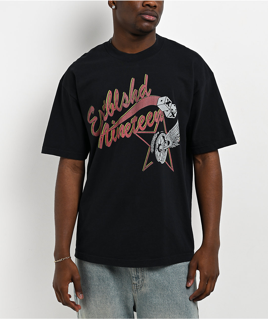 EST 19XX Dice Black T-Shirt