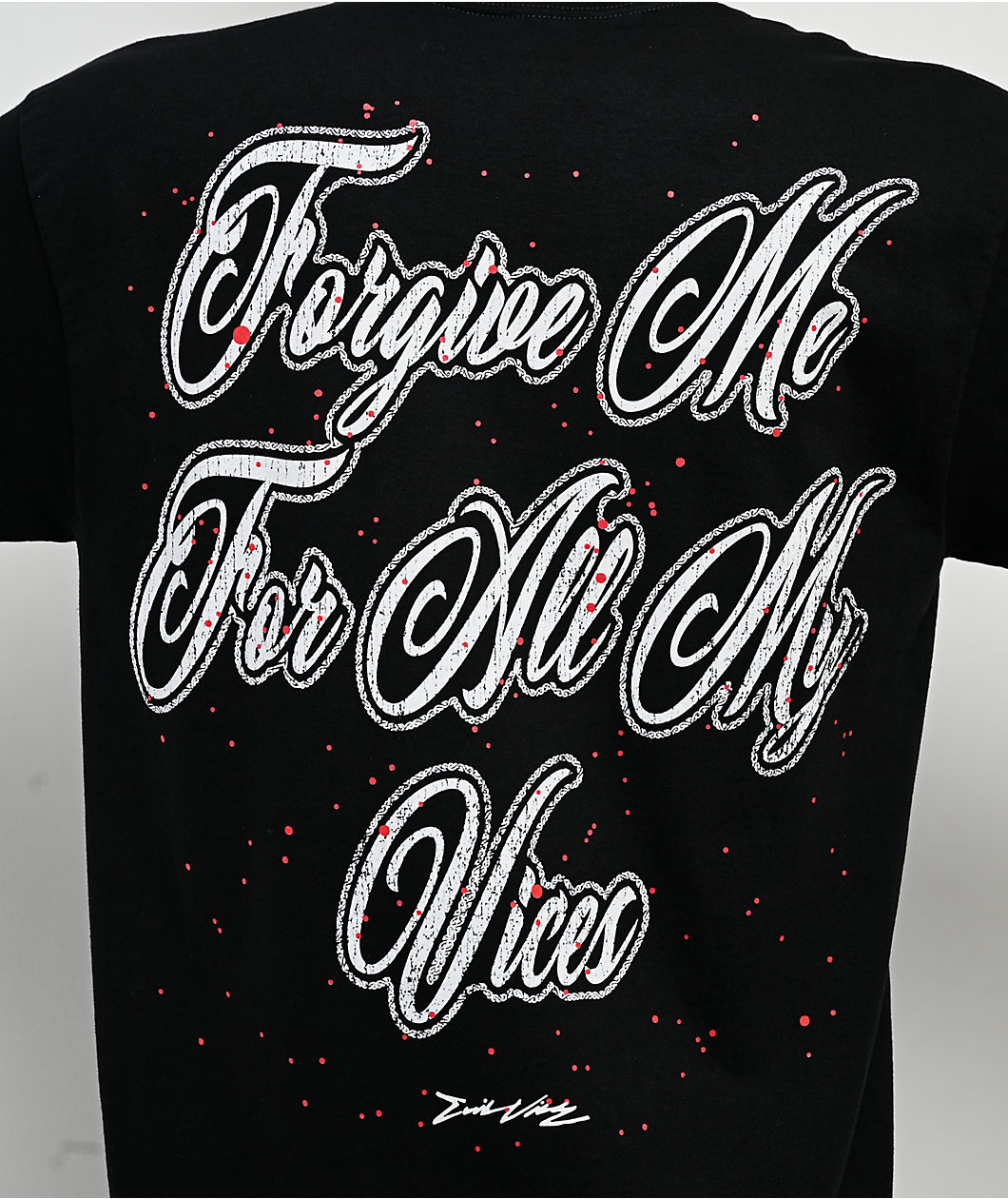 EVIL VICE Forgive Me Black T-Shirt