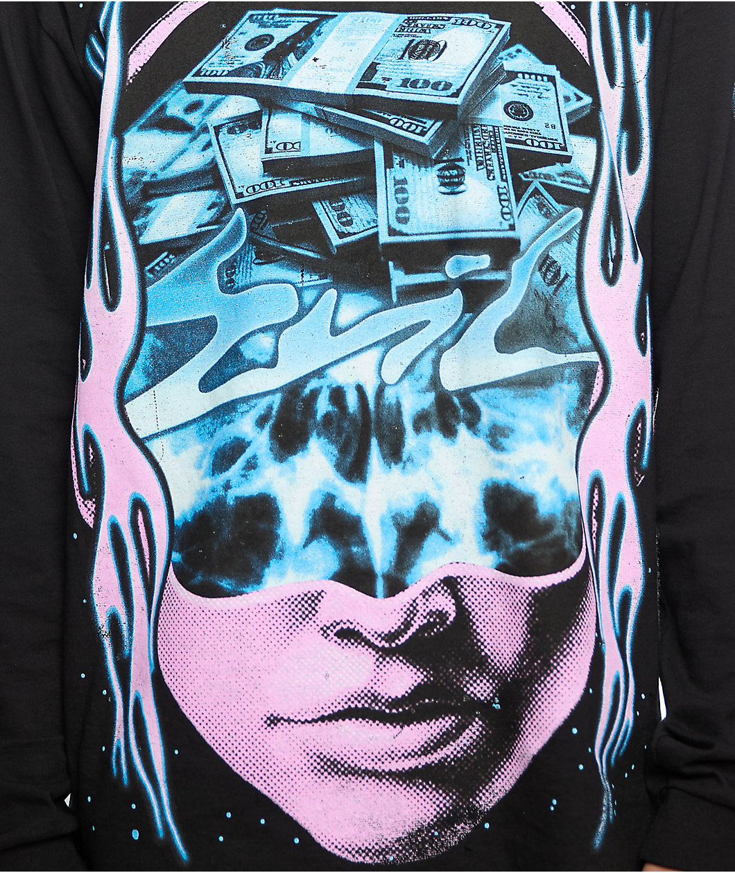 EVIL VICE Money Black Long Sleeve T-Shirt