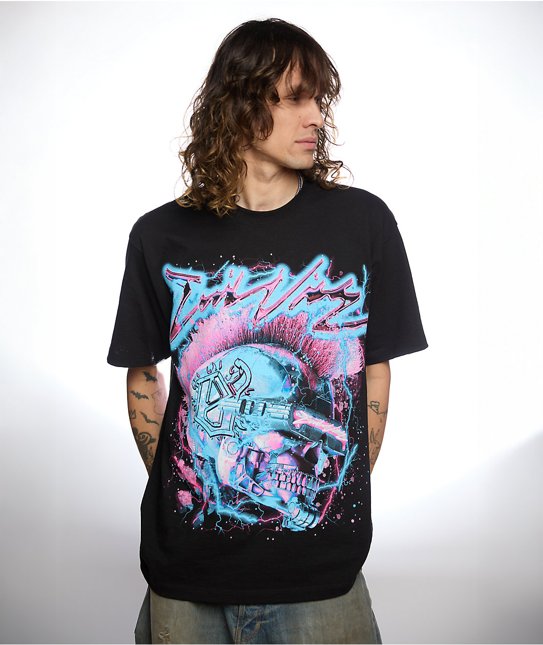 EVIL VICE Neon Punk Black T-Shirt