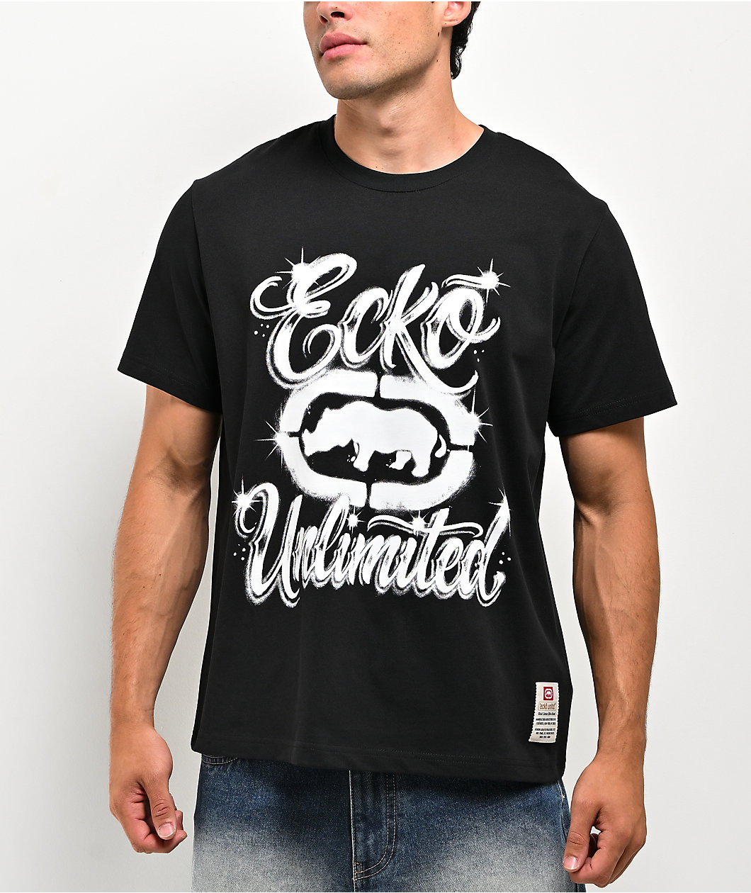 Ecko Airbrush Black T-Shirt