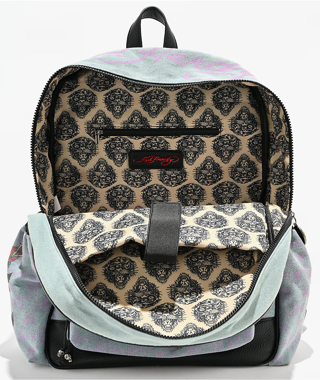Ed Hardy Arden Denim Blue Backpack