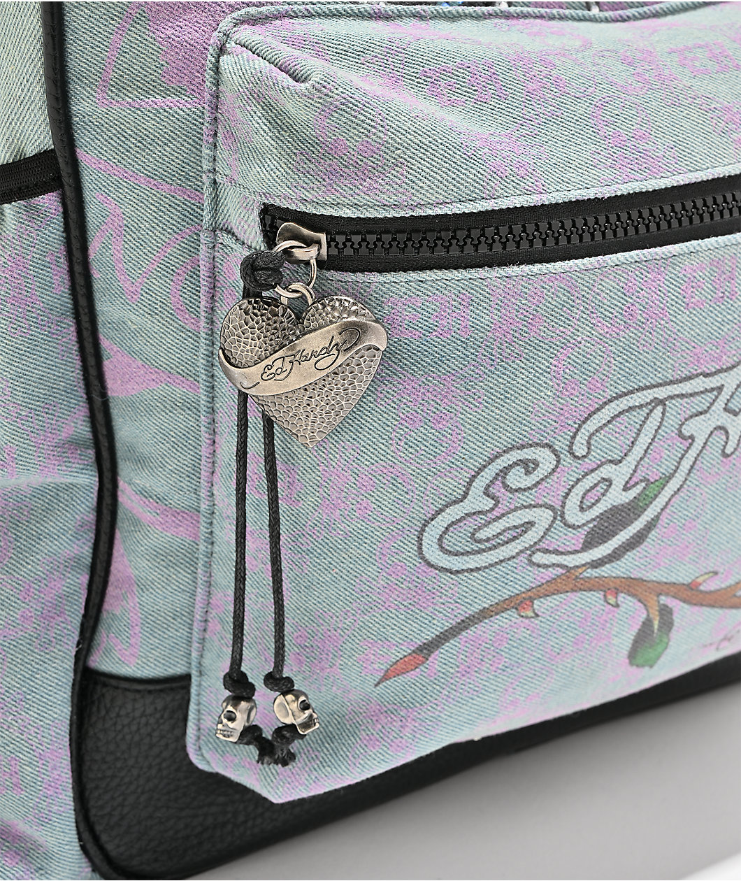Ed Hardy Arden Denim Blue Backpack