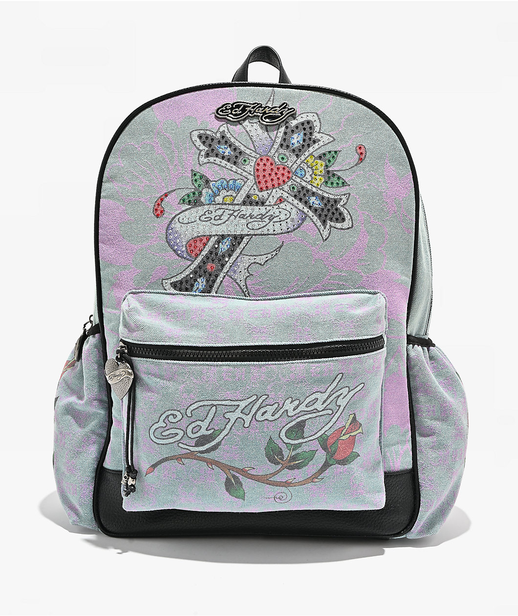 Ed Hardy Arden Denim Blue Backpack