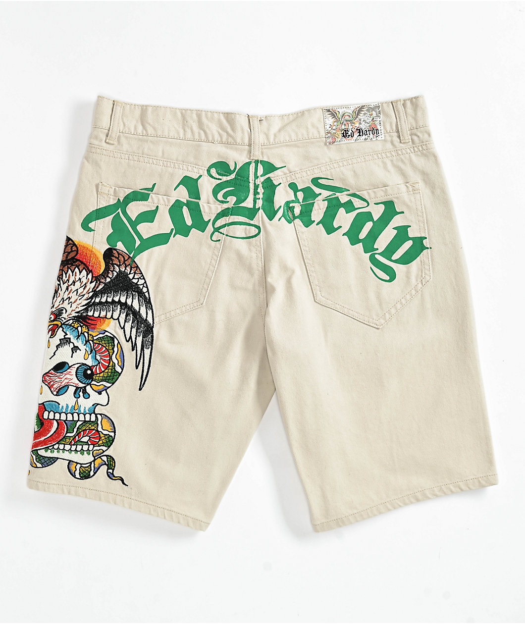 Ed Hardy Battle White Shorts