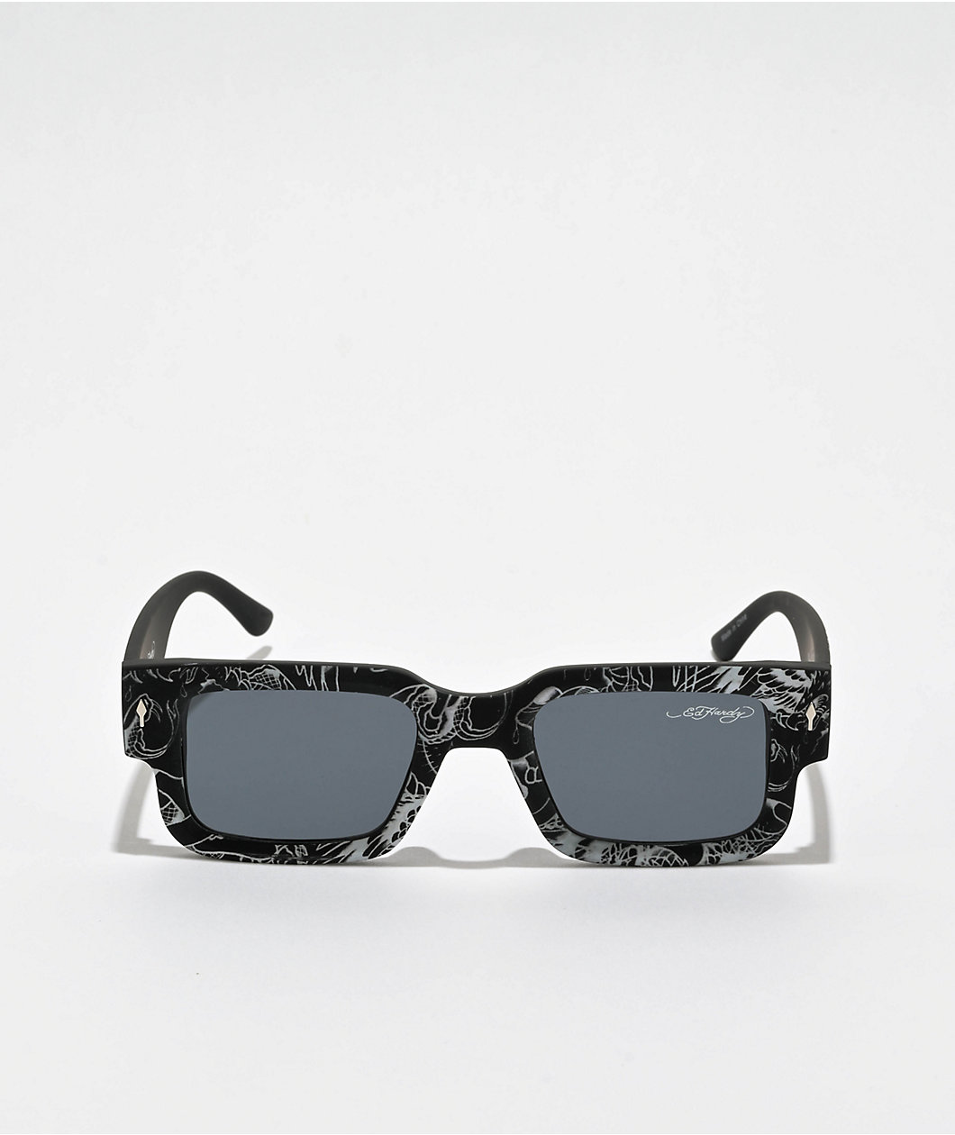 Ed Hardy Camouflage Black Square Sunglasses