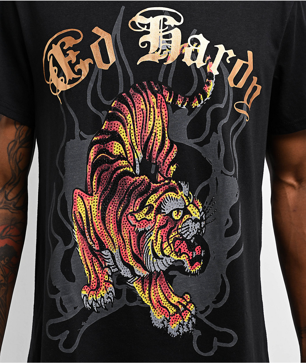 Ed Hardy Crawling Tiger Black T-Shirt