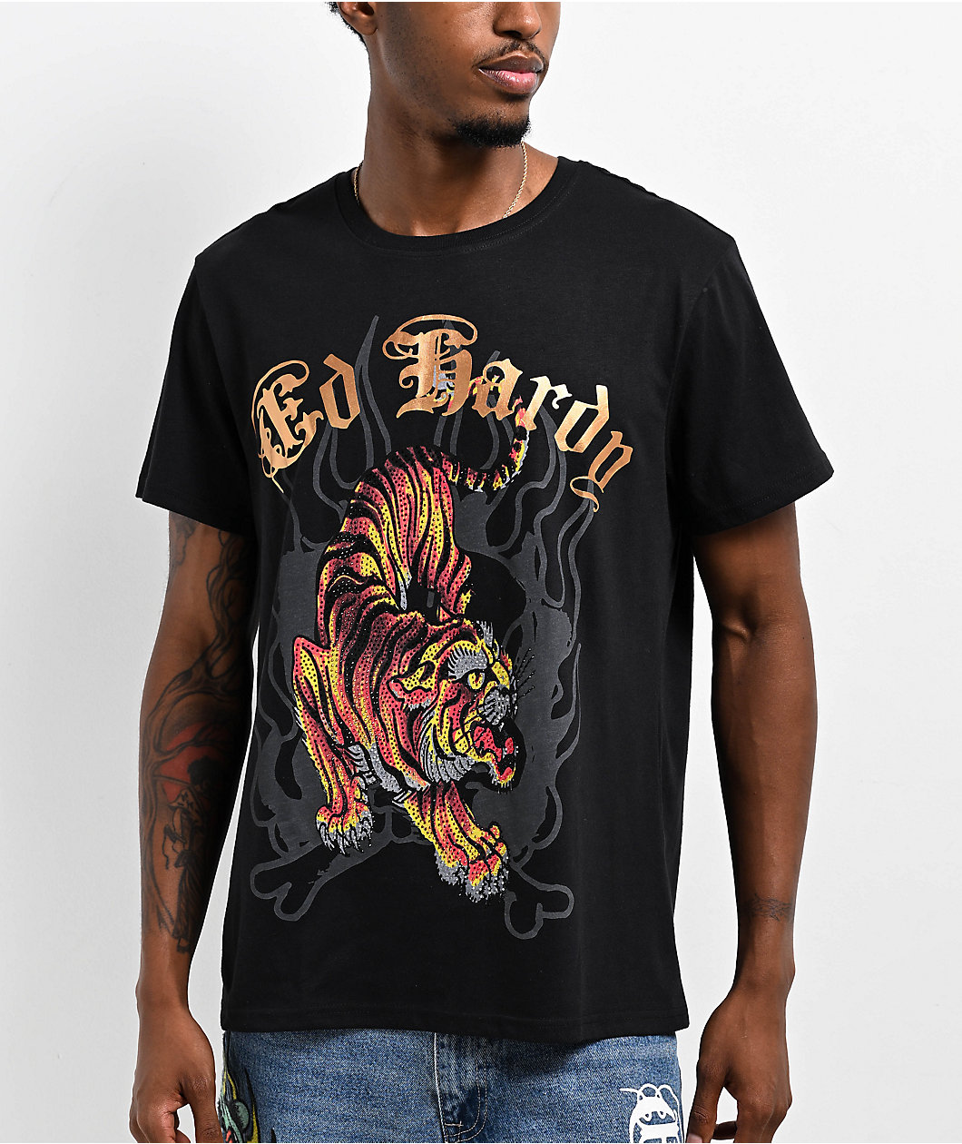 Ed Hardy Crawling Tiger Black T-Shirt