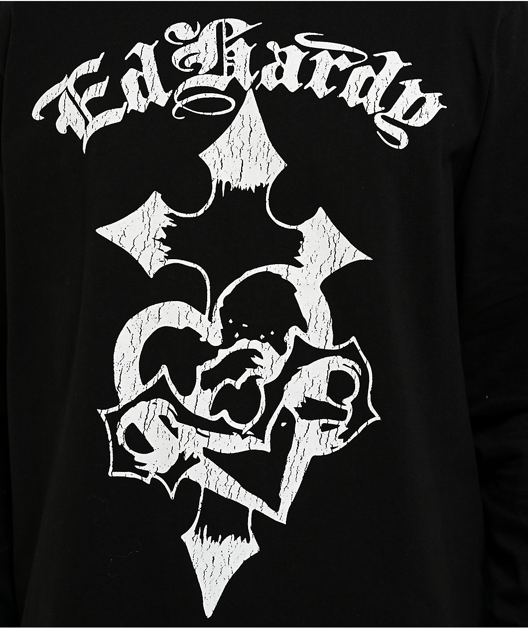 Ed Hardy Crosses Black Long Sleeve T-Shirt