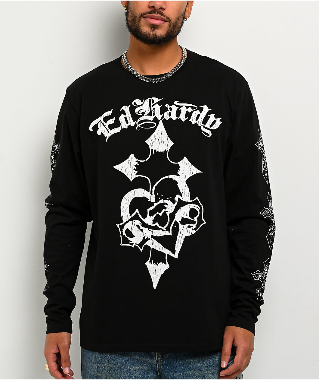 Ed Hardy Crosses Black Long Sleeve T-Shirt