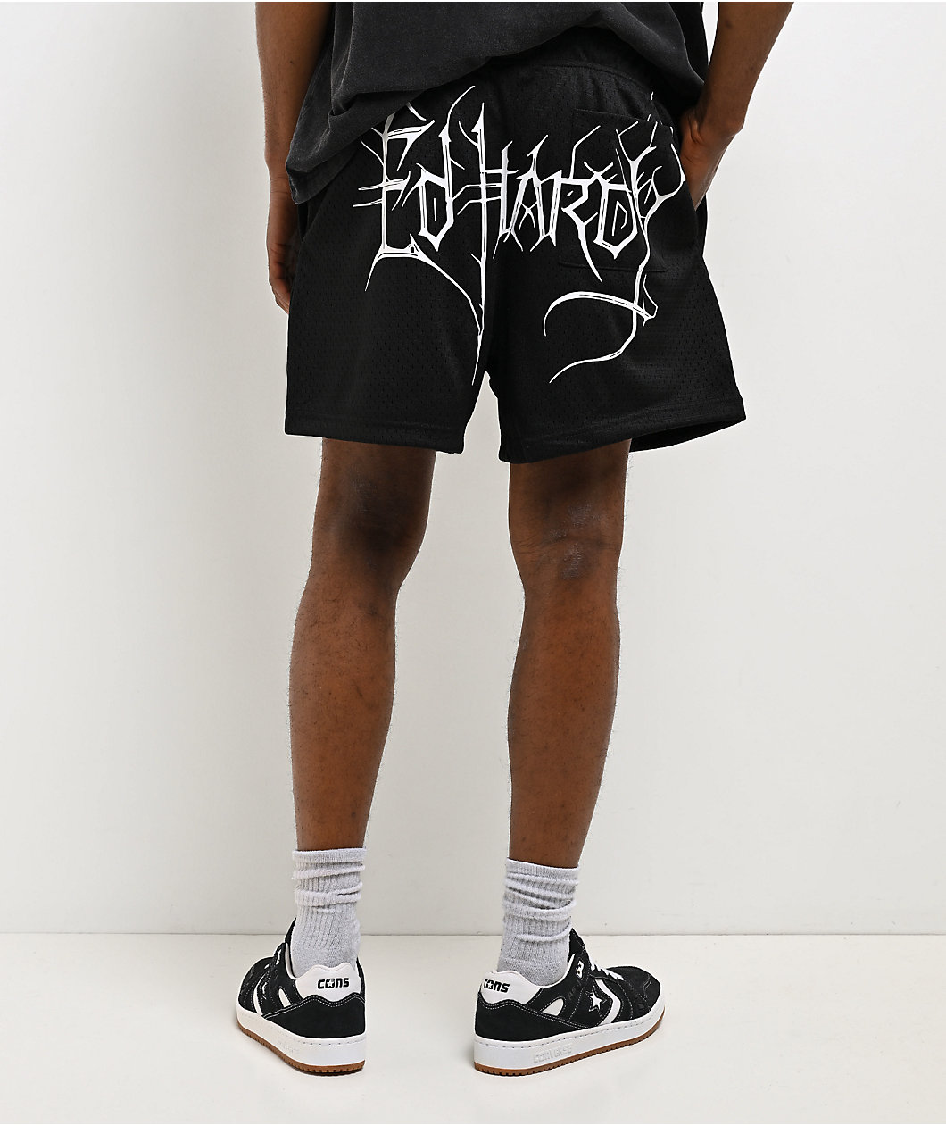 Ed Hardy Crosses Black Mesh Shorts