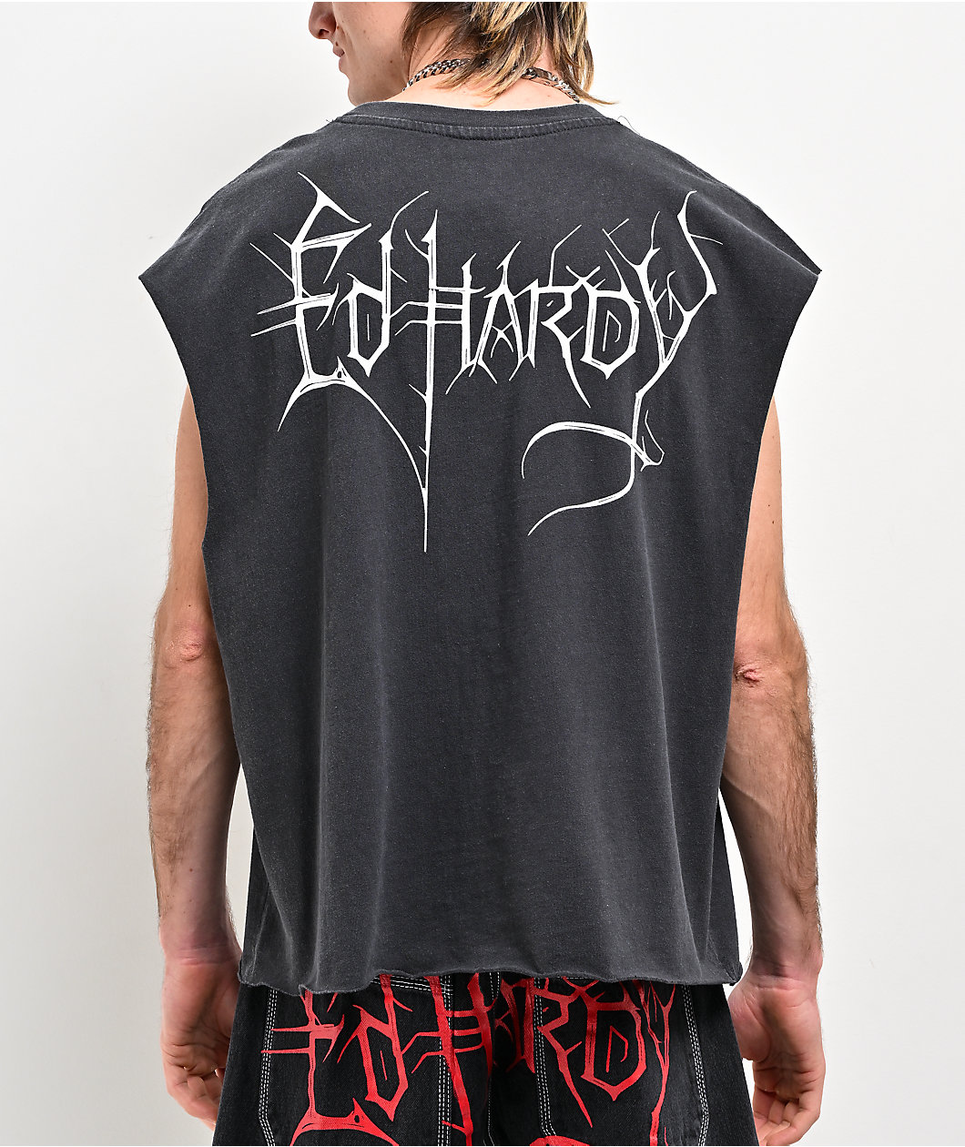 Ed Hardy Crosses Grey Tank Top
