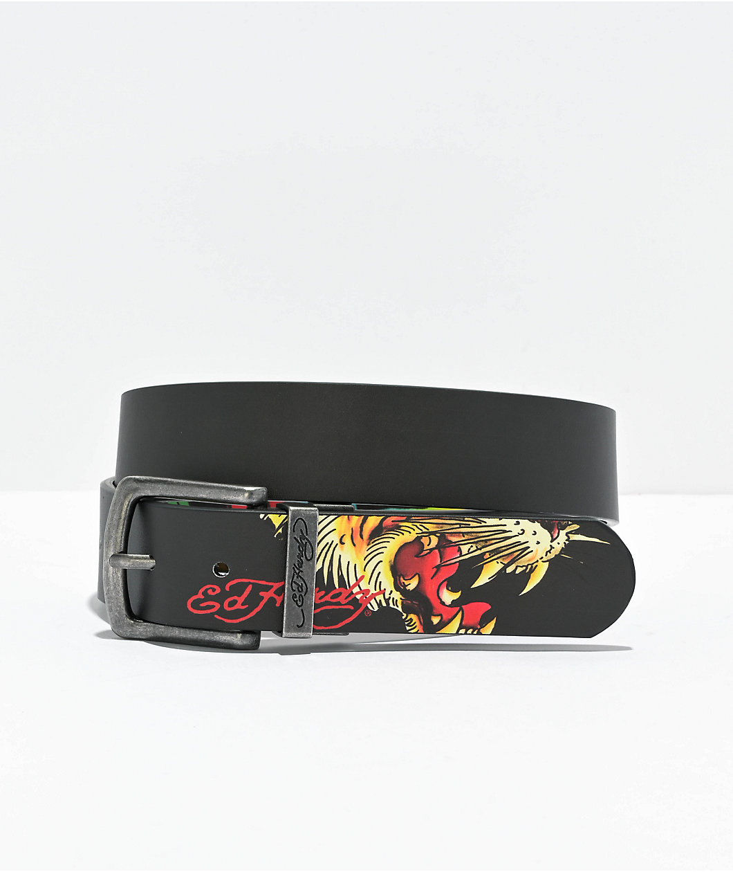 Ed Hardy Dragon & Tiger Black Reversible Belt