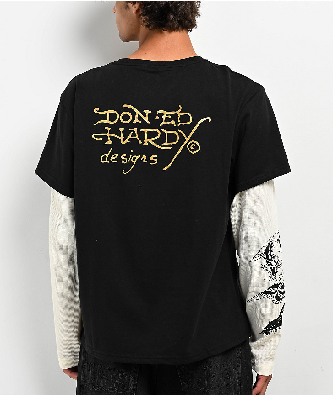 ◆Ed Hardy◆Flourish Script 半袖Tシャツ 2color 送料込 000000002307_6Av96nB.jpg