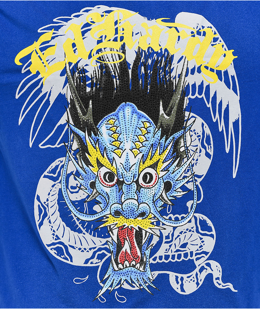 Ed Hardy Dragon Head Vintage Blue T-Shirt