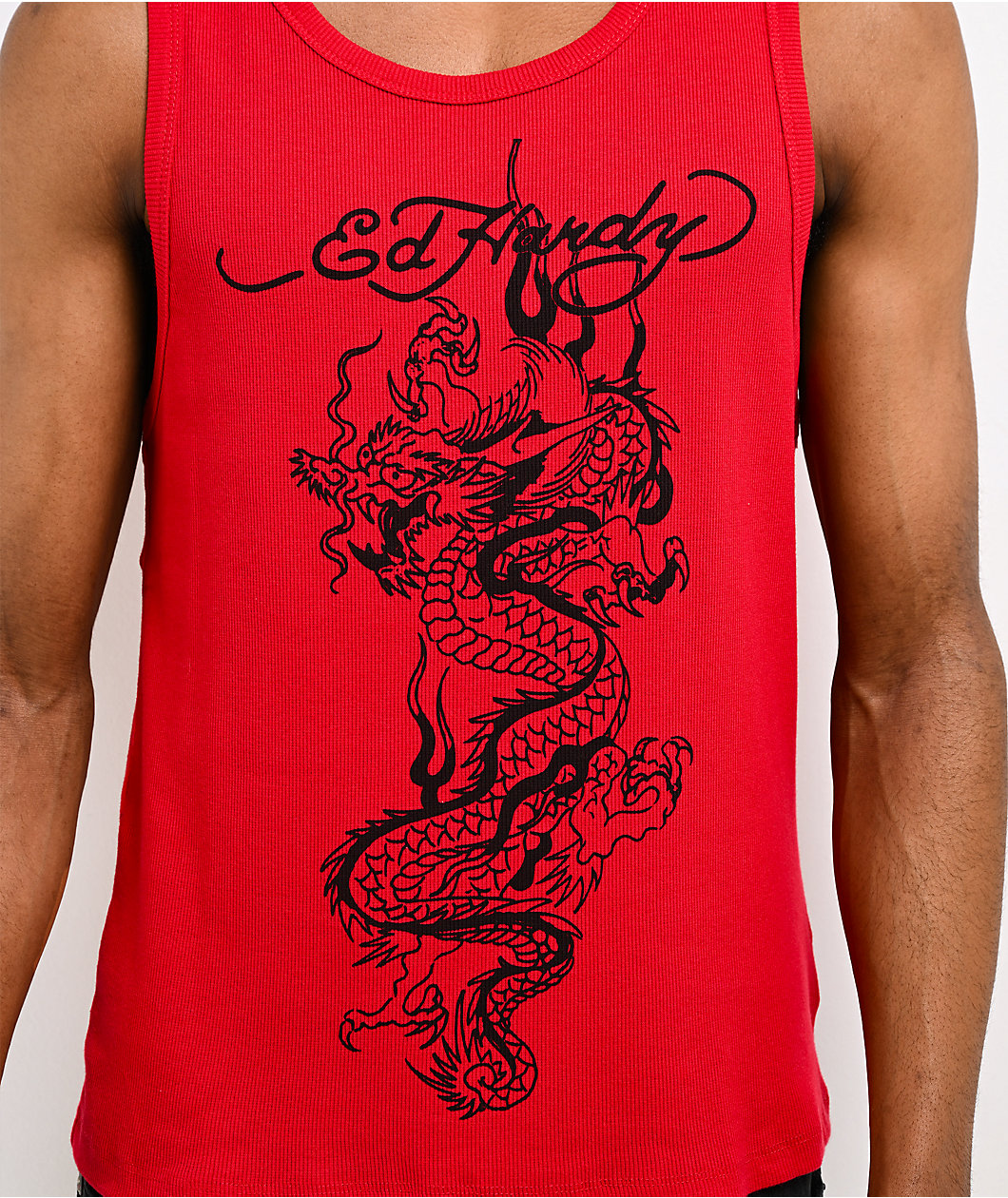 Ed Hardy Dragon Red Tank Top