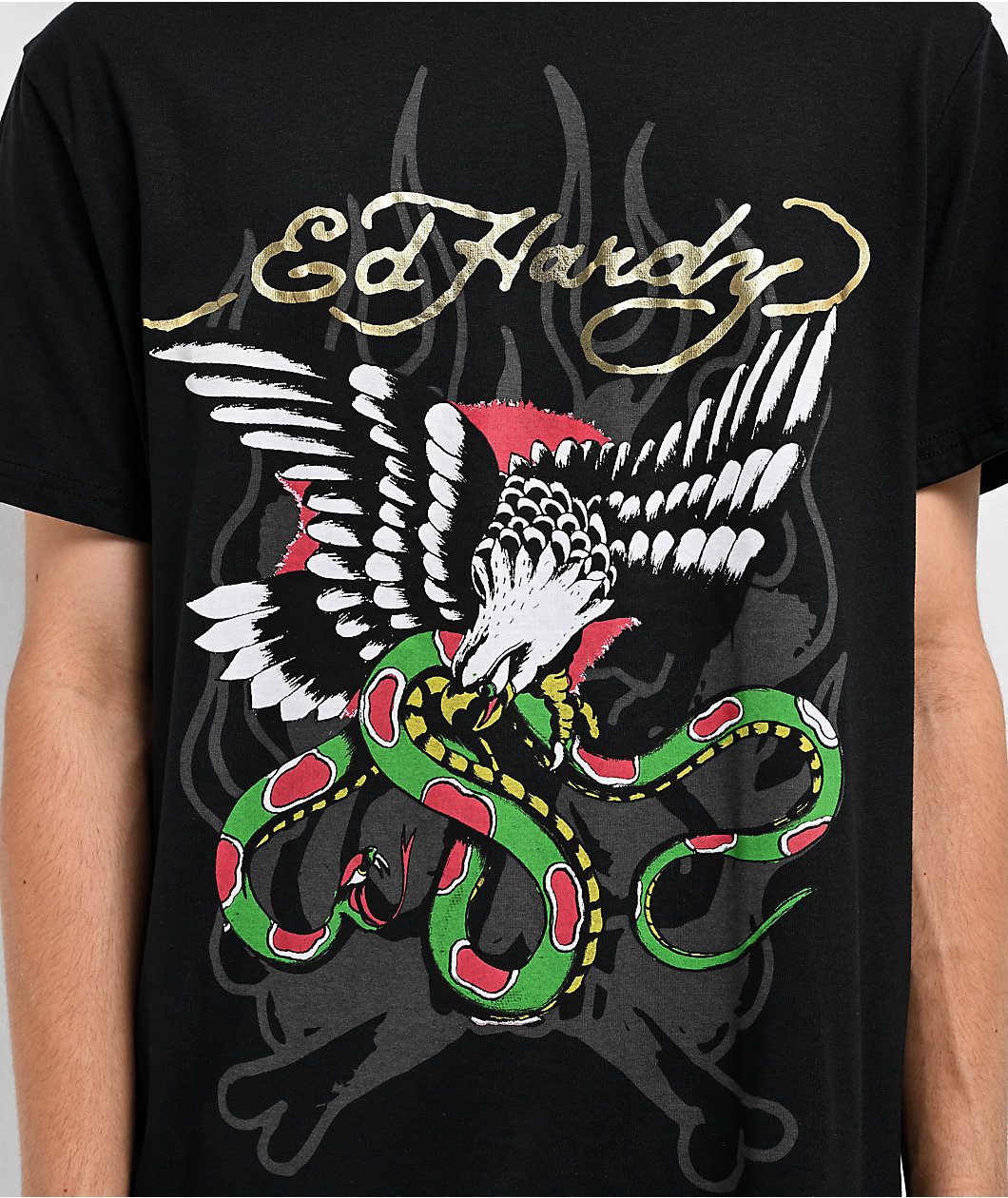 Ed Hardy Eagle Snake Black T-Shirt