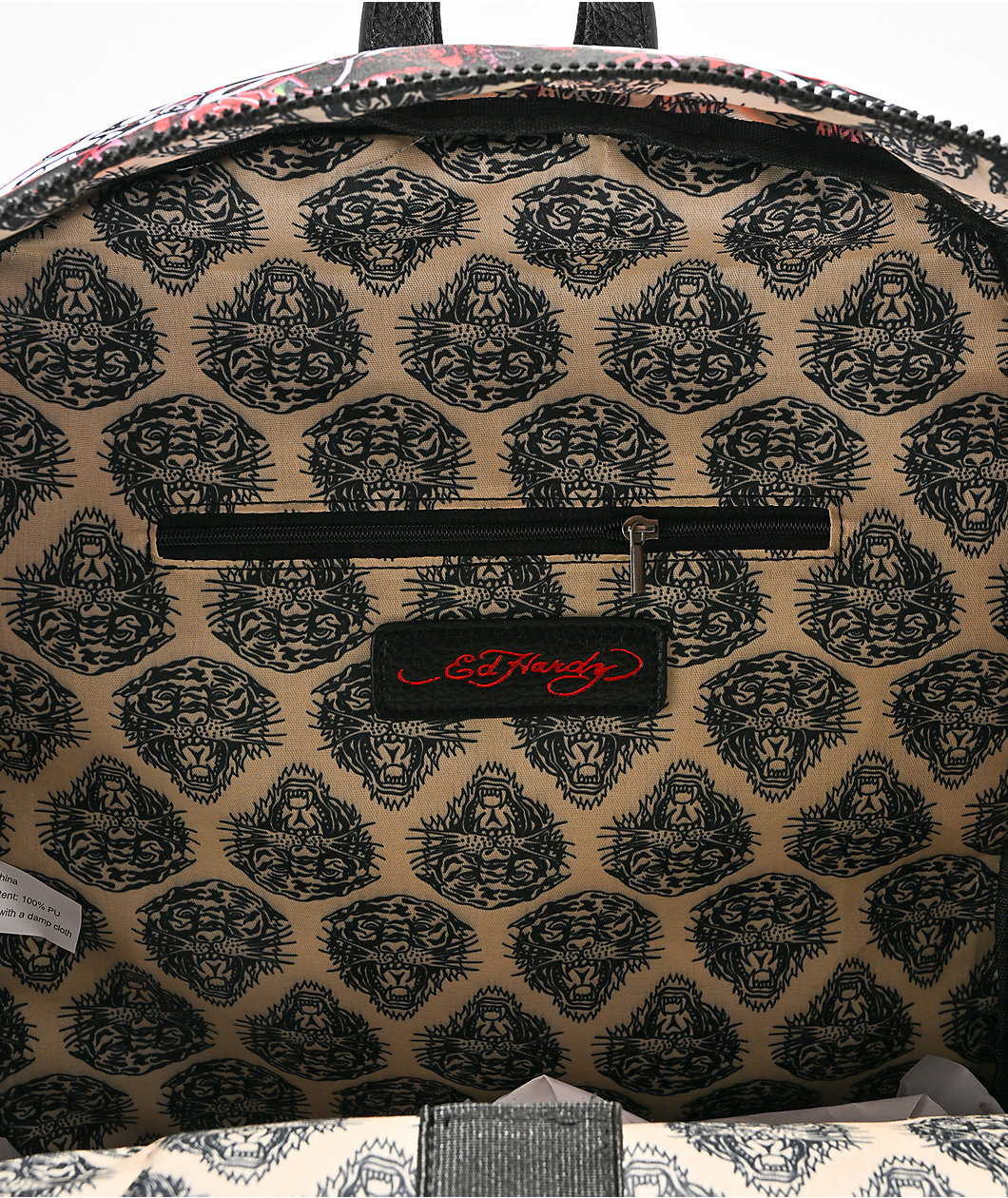 Ed Hardy Eloise Black & Red Backpack