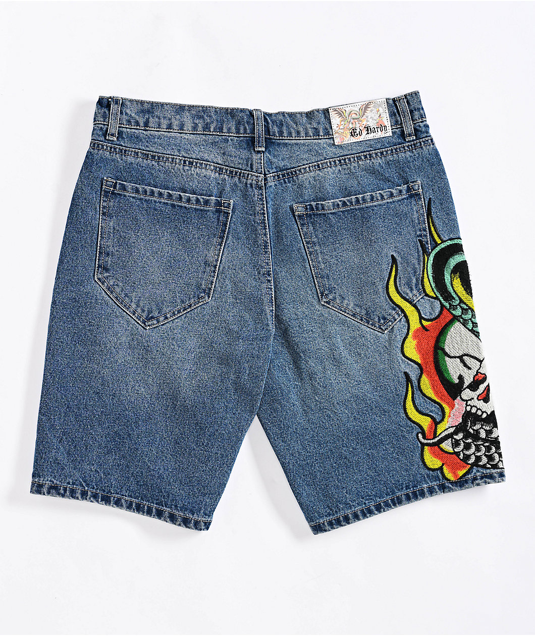 Ed Hardy Fire Cobra 2K Wash Skate Shorts