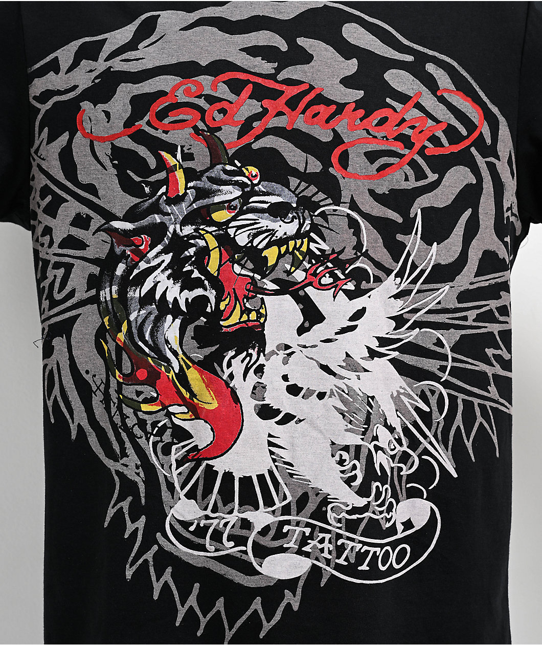 Ed Hardy Fire Panther Black T-Shirt