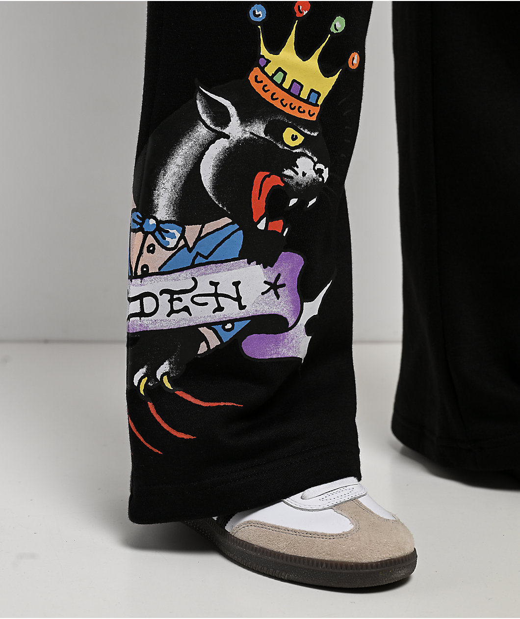 Ed Hardy Ice Flower Black Sweatpants