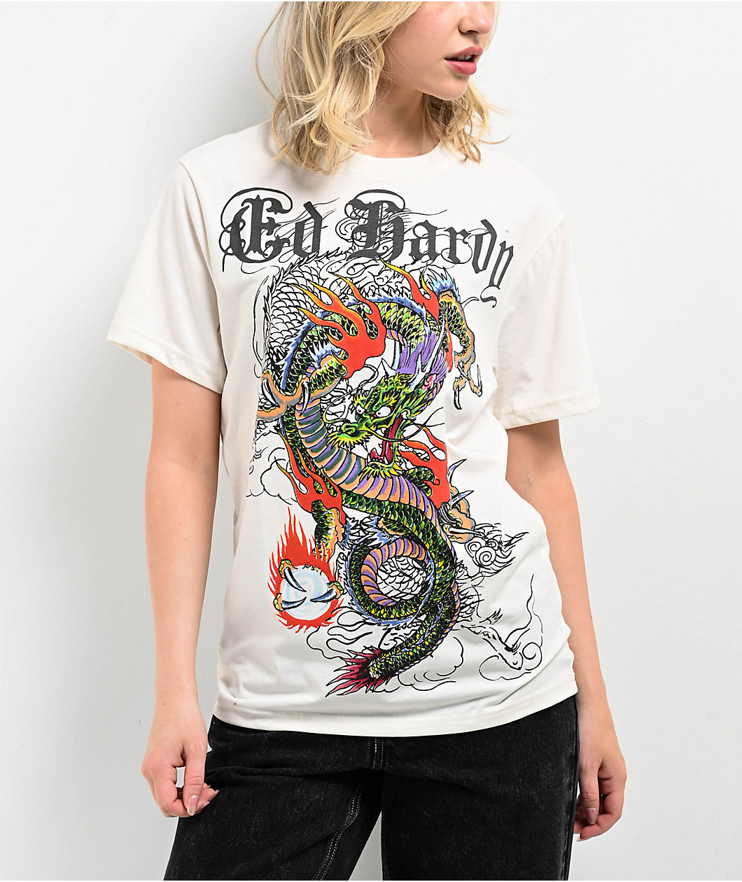 Ed Hardy Japan Dragon Natural T-Shirt