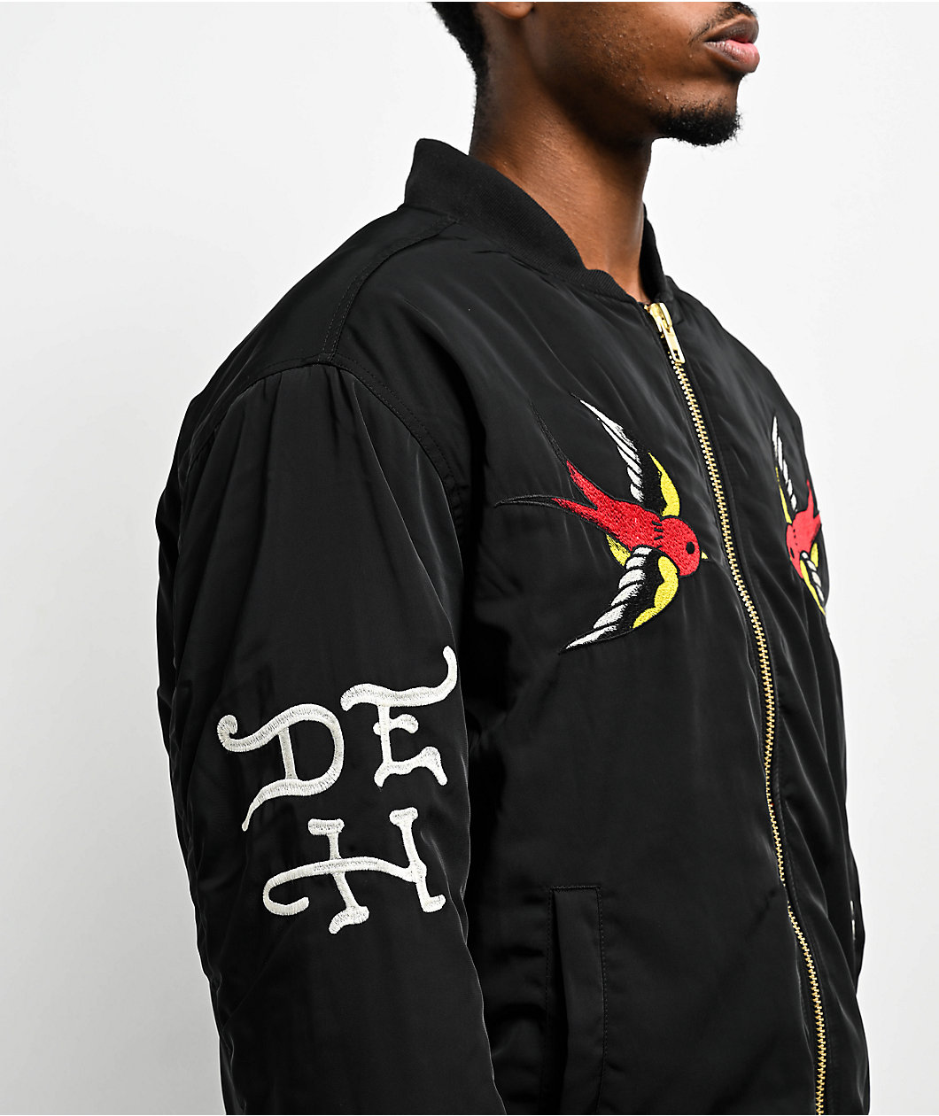 Ed Hardy LKS Skull Black Bomber Jacket