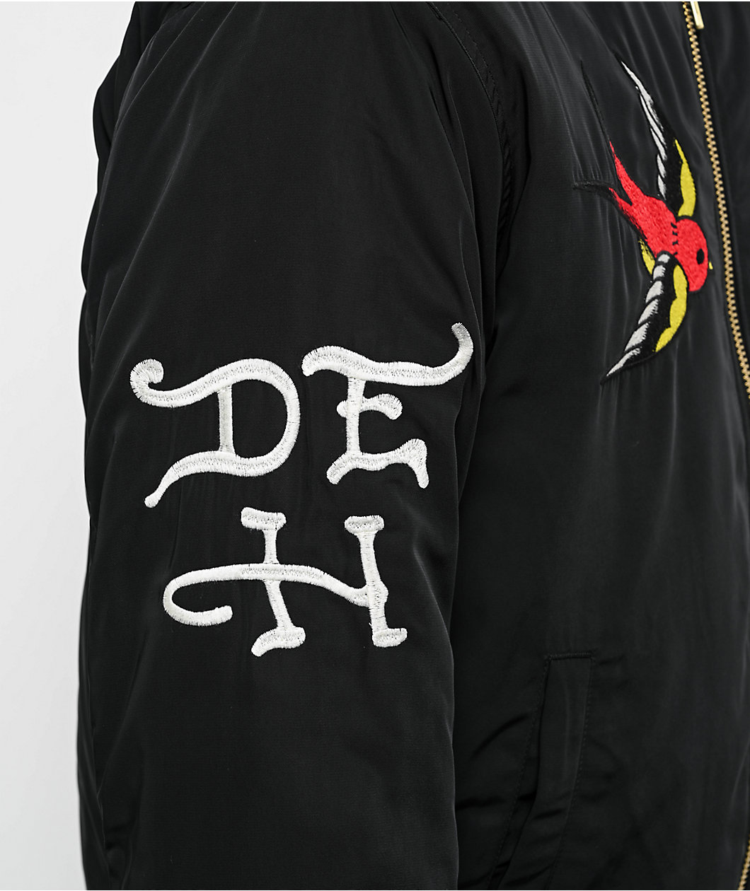 Ed Hardy Love Kills Slowly Black Bomber Jacket